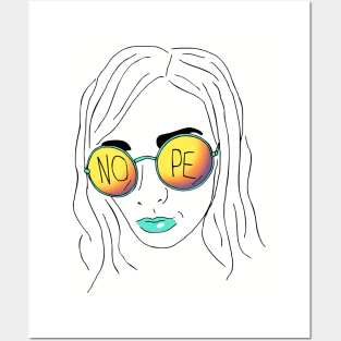 nope - minimal portrait Posters and Art